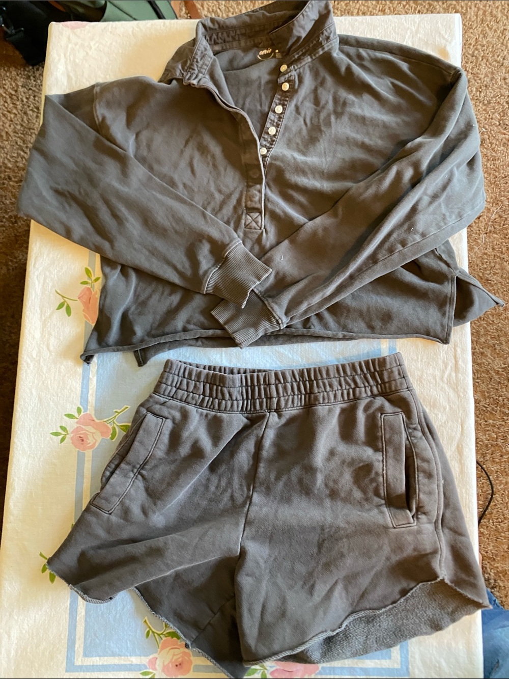 aerie Gray Athletic Knit Lounge Set